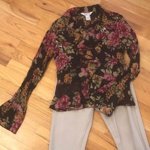 Allison Taylor Floral Print Blouse
